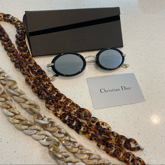 dior sunglasses chain